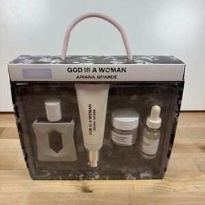 Ariana Grande God Is a Woman 4PC Set 1oz EDP Hand Cream Body Oil Gift Set